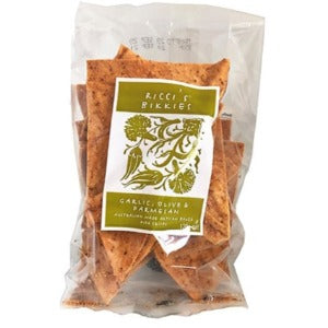 Ricci's Garlic Olive Parmesan Crackers 120g