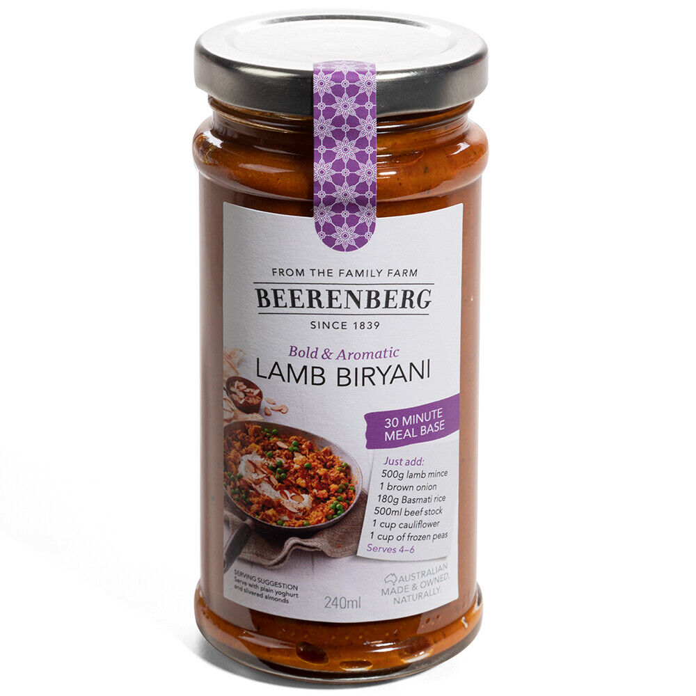 Beerenberg Lamb Biryani  Meal Base 240ml