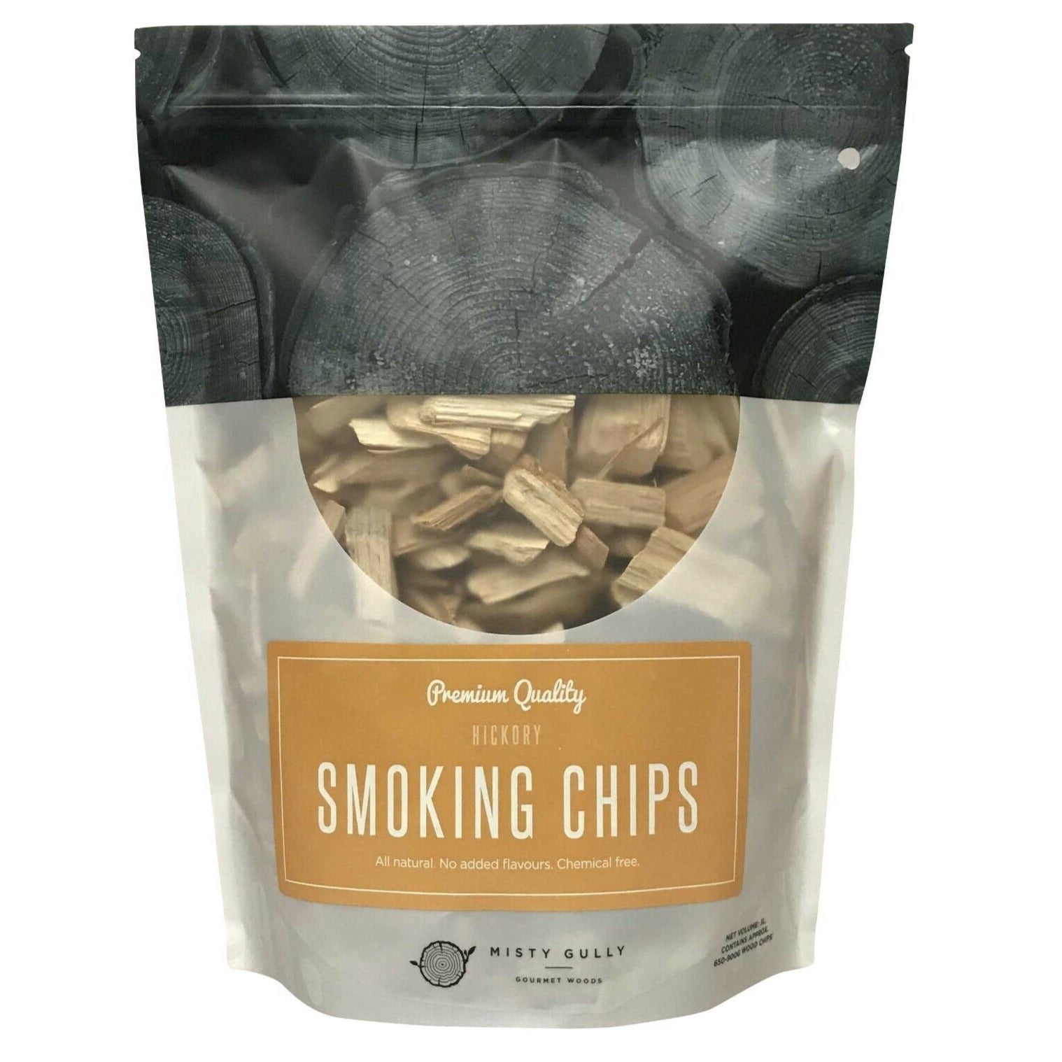 Misty Gully Hickory Smoking Wood Chips 750g