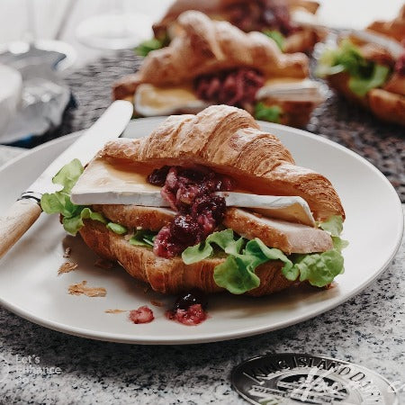 Smoked Chicken, Brie and Cherry Jam Croissant