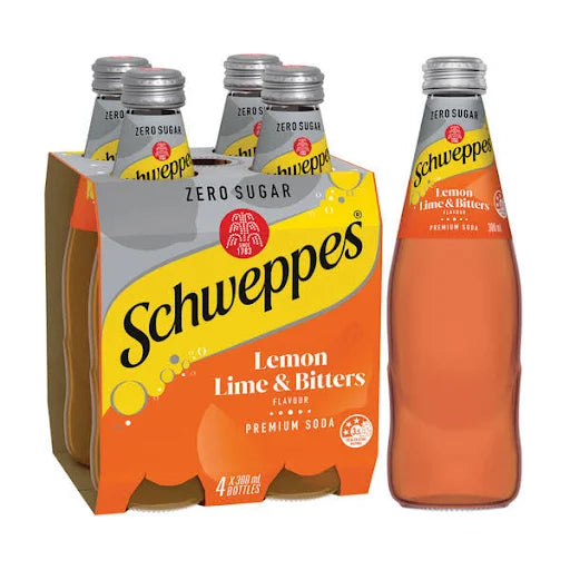 Schweppes Zero Sugar Lemon Lime Bitters 300ml 4pk