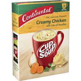 Continental Cup a Soup Creamy Chicken with Lots of Noodles 2pk