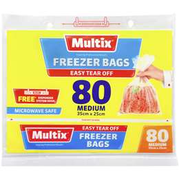 Multix Freezer Bags Medium 80pk