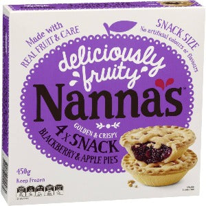 Nanna's Snack Pies 4 Pack Apple & Blackberry 450g