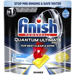 Finish Quantum Ultimate Pro Lemon Dishwasher Tablets 32pk