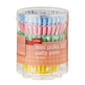 Coles Polka Dot Mini Patty Pans 100pk