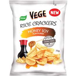 Ajitas Honey Soy Vege Rice Crackers 75g