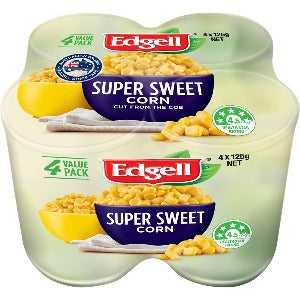 Edgell Corn Super Sweet 125g x 4pk