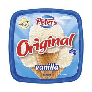 Peters Original Vanilla Ice Cream 2L Gluten Free