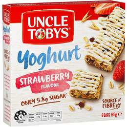 Uncle Tobys Muesli Bars Strawberry 6pk