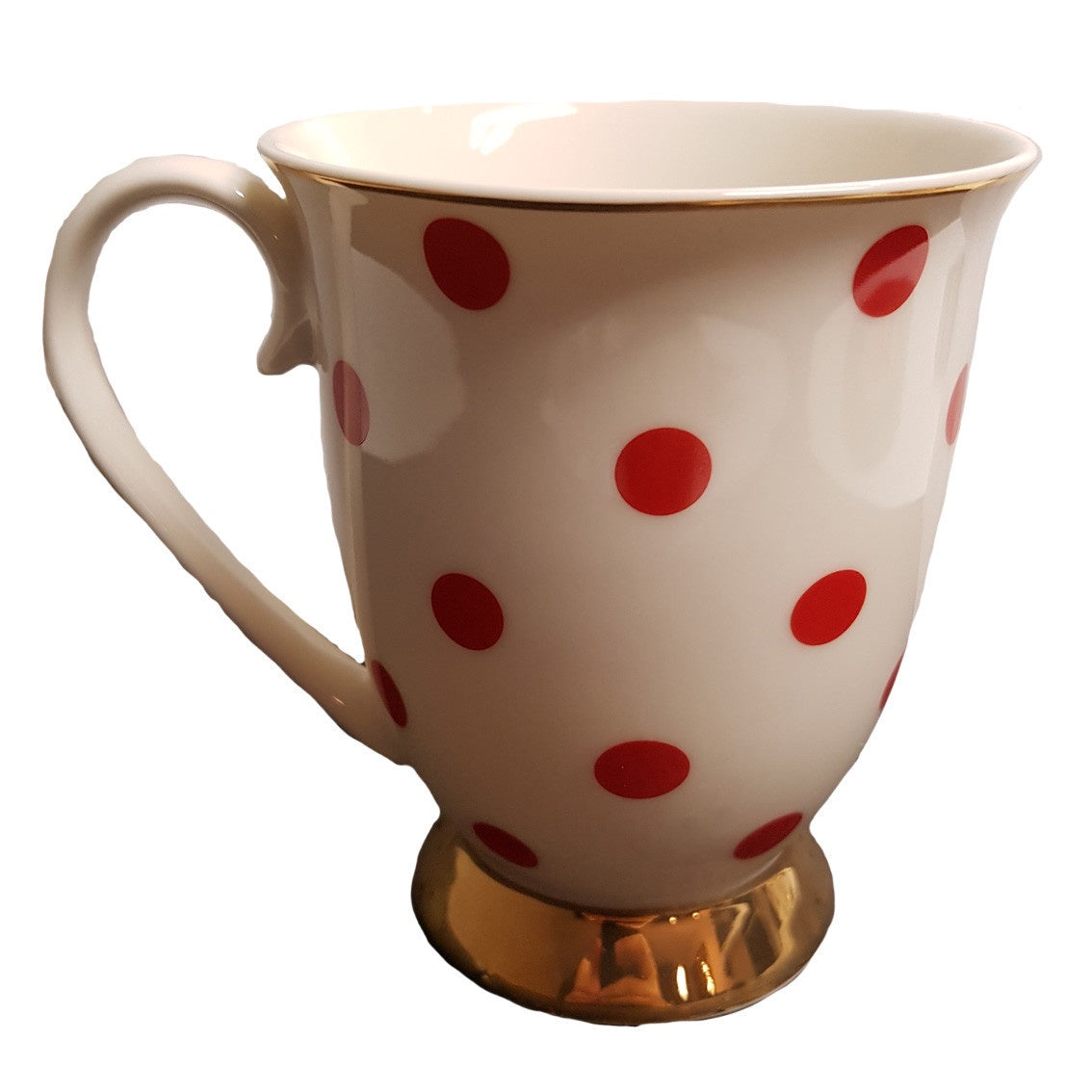 Blue Cadeaux Mug - White/Red Spots