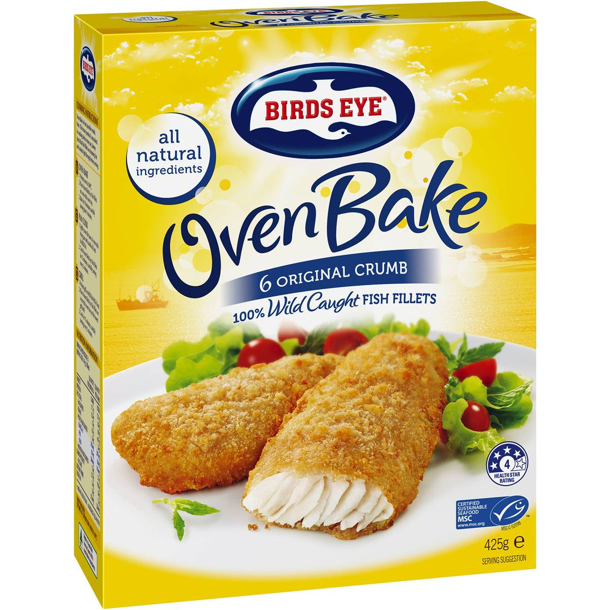 Birds Eye Oven Bake Crumbed Fish 425g