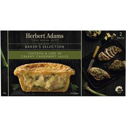 Herbert Adams Creamy Chicken & Leek Pies 2pk