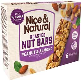 Nice & Natural Nut Bars Roasted Nut & Choc 6pk