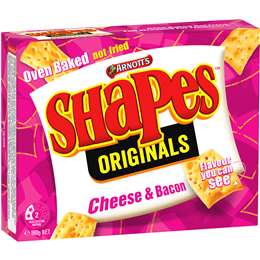 Arnott's Shapes Crackers Cheese & Bacon 180g