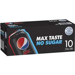 Pepsi Max Cola Cans 10pk