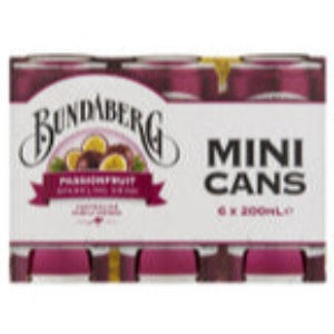 Bundaberg Mini Cans Passionfruit 200mL 6pk