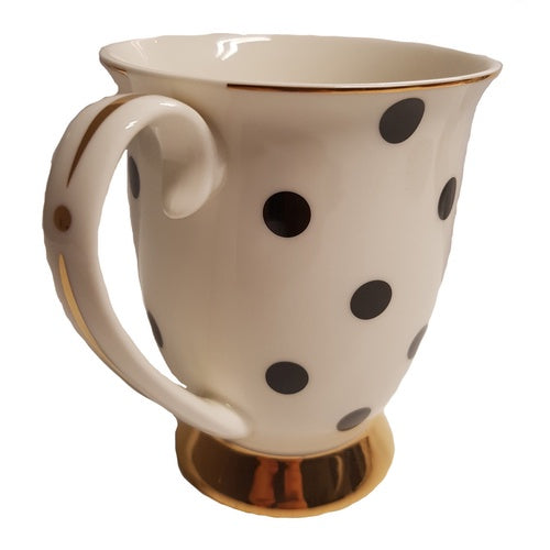 Blue Cadeaux Mug - White/Black Spots