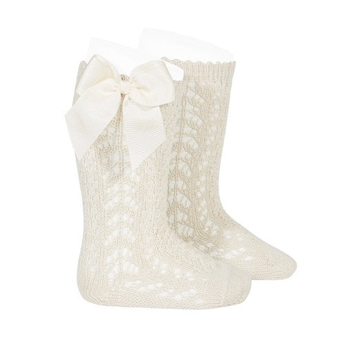 Condor Knee high Lace Sock with Bow