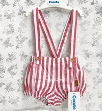 Cocote Red Striped Romper Sz 2