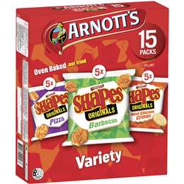 Arnott's Shapes Crackers Variety 15pk