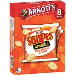 Arnott's Shapes Crackers Chicken Crimpy 8 pk