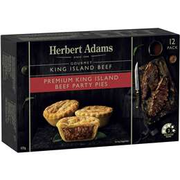 Herbert Adams King Island Beef Party Pies 12pk 420g