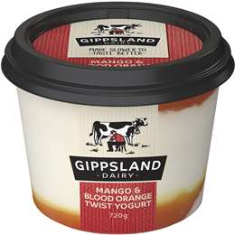 Gippsland Dairy Mango & Blood Orange Yoghurt 700g