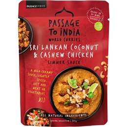 Passage To Sri Lanka Simmer Sauce Coconut & Cashew Chicken 375g