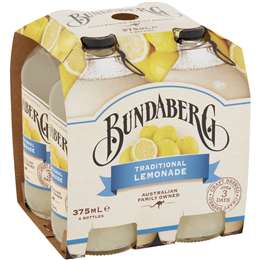 Bundaberg Traditional Lemonade 375ml 4pk