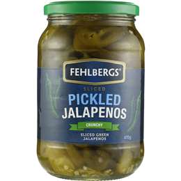 Fehlbergs Sliced Pickled Jalapenos 470g