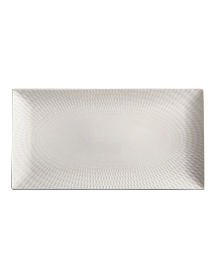 White Basics Diamonds Rectangular Platter 35x19cm Gift Boxed