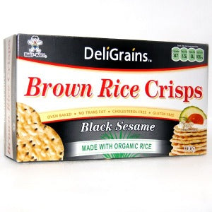 Deligrains Black Sesame Brown Rice Crisps 100g