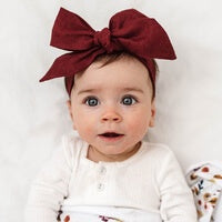 Linen Bow Pre-Tied Headband Wrap