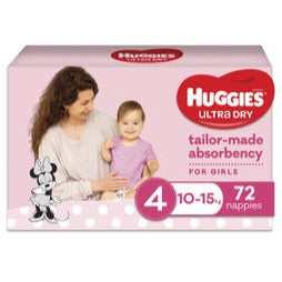 Huggies Nappies Size 4  Girl Toddler 72pk