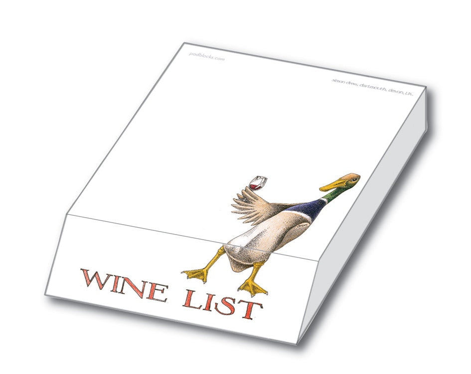 Slant Pad Wine List