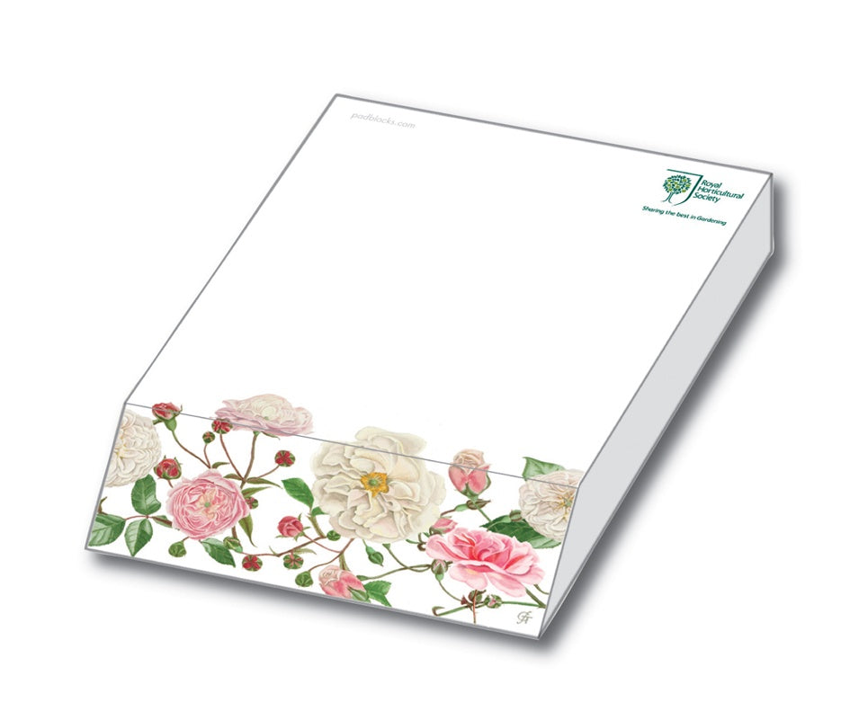 Slant Pad White Roses