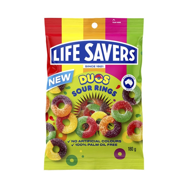 Life Savers Duos Sour Gummy Rings 180g