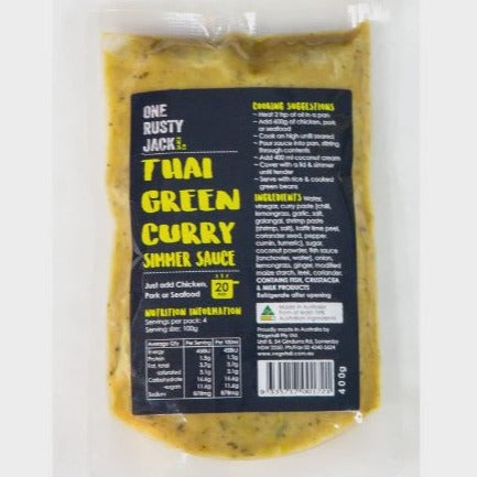 One Rusty Jack Thai Green Curry Simmer Sauce 400g