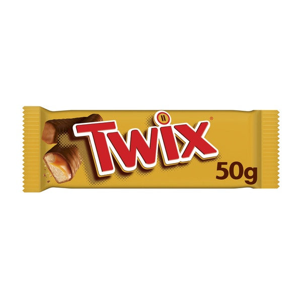 Twix Milk Chocolate Bar with Caramel Biscuit 50g