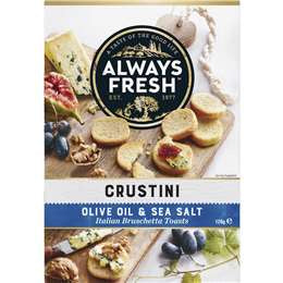 Always Fresh Crustini Olive & Sea Salt 120g