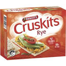 Arnott's Cruskits Crispbreads Rye 125g