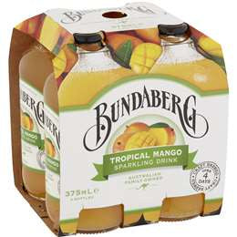 Bundaberg Tropical Mango 375ml 4pk