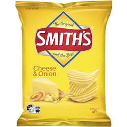 Smith's Crinkle Cut Potato Chips Cheese & Onion 170g