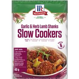 McCormicks Slow Cookers Garlic & Herb Lamb Shanks 40g