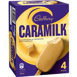 Cadbury Caramilk Ice Cream 360ml x 4 Pack