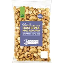 WW Delicious Cashew & Macadamia Roasted & Salted  400g