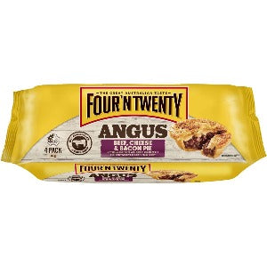 Four N Twenty Angus Beef, Cheese & Bacon Pies 4pk 760g