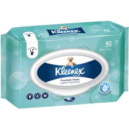 Kleenex Flushable Wipes Scented 42pk