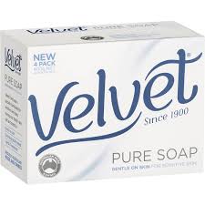 Velvet Bar Soap Pure 4pk